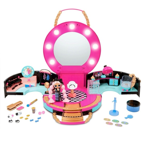 LOL Surprise Hair Salon Playset With 50 Surprises Exclusive Mini Fashion Doll